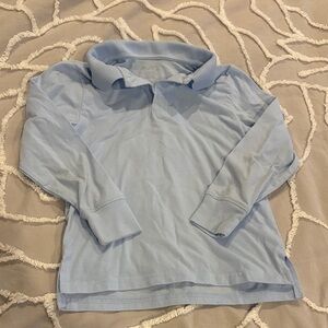 Long-Sleeve Light Blue Polo Shirt for Kids